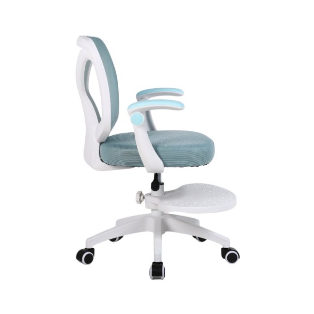 Dětská otočná židle Neoseat JUNI 010 s podnoží — látka, modrá