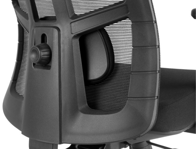 Kancelářská ergonomická židle Neoseat SPINO — látka, černá, nosnost 150 kg