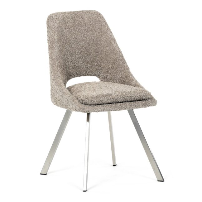 Jídelní židle TALISE — kov, látka, stříbrná / více barev