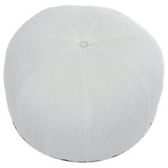 Taburet VALENTIN — látka, bílá