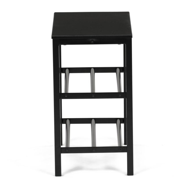 Botník EULA — kov, MDF, černá