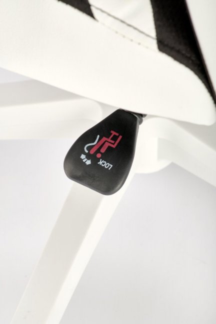 Kancelářská židle CHRONO — látka, ekokůže, černá / bílá