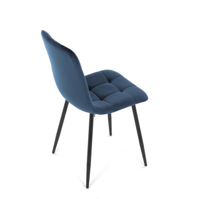 Jídelní židle THEO II — kov, samet, více barev - Barevné varianty židle THEO II: Modrá