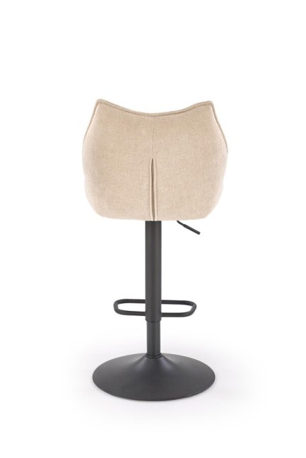 Barová židle VANDA — kov, látka, béžová