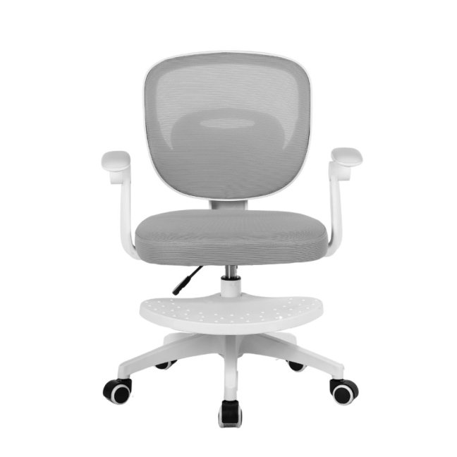 Dětská otočná židle Neoseat JUNI 008 s podnoží — látka, šedá