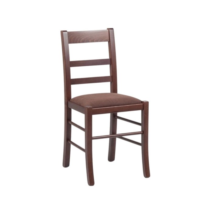 Jídelní čalouněná židle FURLA — masiv, látka, více barev, nosnost 155 kg