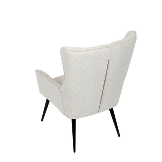 Relaxační křeslo ušák LOYD — látka, černá / béžová