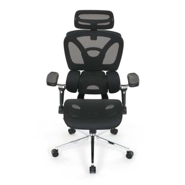 Kancelářská ergonomická židle PORTE II — síťovina, černá