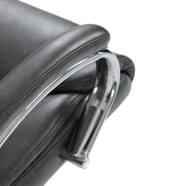 Kancelářské křeslo RYZAR — ekokůže, šedá