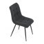 Jídelní židle DAEMON — kov, látka, černá / tmavě šedá