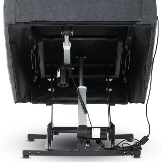 TV křeslo SARGON s elektrickým polohováním — 2 motory, látka, šedá