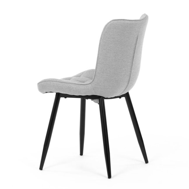 Jídelní židle PAELA — kov, látka, více barev - Barevné varianty jídelní židle PAELA: Světle šedá