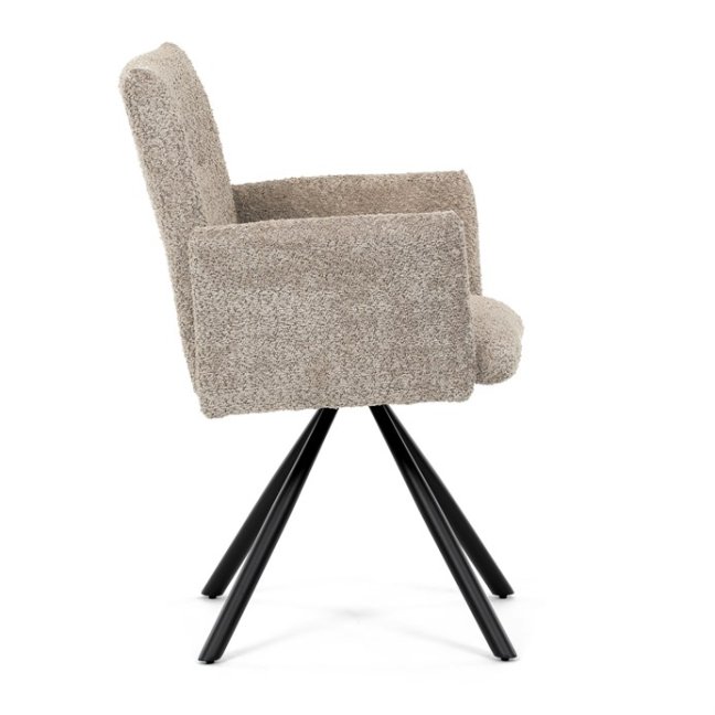 Jídelní otočné křeslo MANKA — kov, látka, více barev - Barevné varianty jídelního křesla MANKA: Šedá