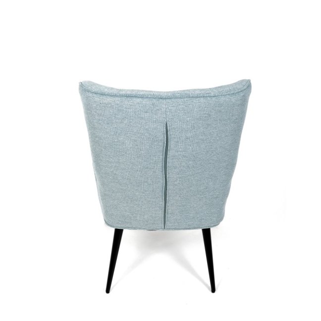 Relaxační křeslo ušák LOYD — látka, černá / mentolová