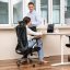 Kancelářská ergonomická židle Neoseat THOMAS — síť / látka, černá, nosnost 150 kg