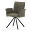 Jídelní otočné křeslo MANKA — kov, látka, více barev - Barevné varianty jídelního křesla MANKA: Šedá