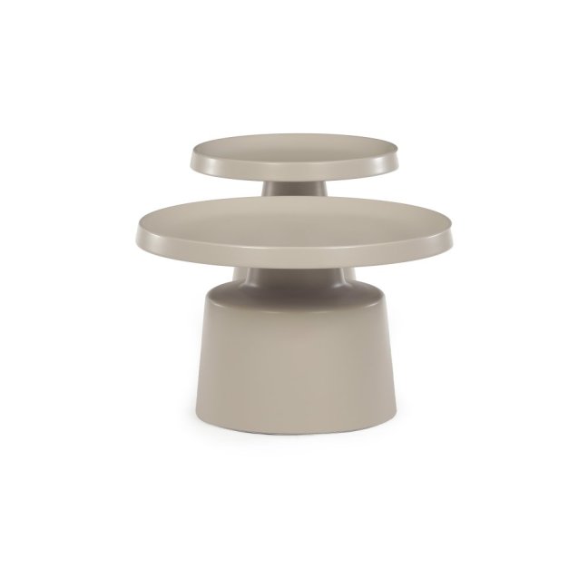 Set 2 konferenčních stolků NOEL IV — kov, béžová