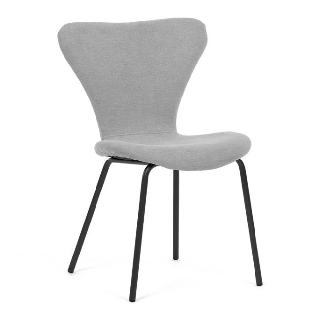 Jídelní židle JULES — kov, látka, více barev - Barevné varianty jídelní židle JULES: Světle šedá