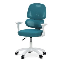 Dětská pracovní židle NANDU — síť / látka, tyrkysová