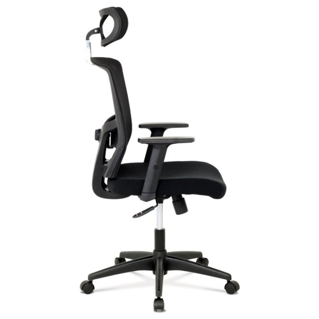 Kancelářská otočná židle MARGE — síť / látka, černá