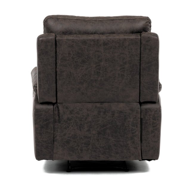 Relaxační polohovací TV křeslo NORBERT — látka, tmavě hnědá, nosnost 150 kg