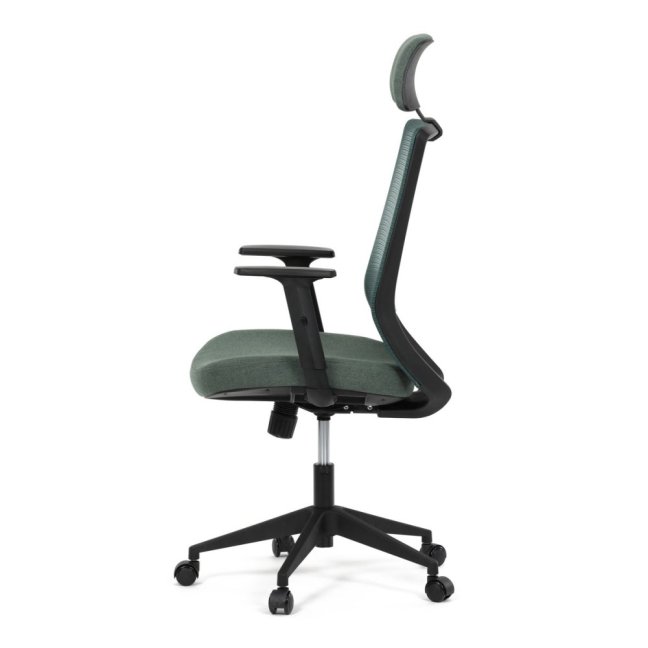 Kancelářská ergonomická židle SENA — látka, černá / zelená