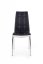 Jídelní židle ALEXIS — kov, ekokůže, černá