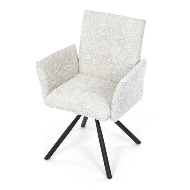 Jídelní otočné křeslo MANKA — kov, látka, více barev - Barevné varianty jídelního křesla MANKA: Šedá