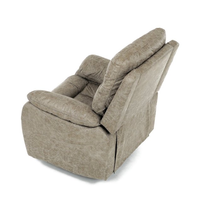 Relaxační křeslo BENNY s elektrickým polohováním — látka, béžová