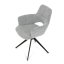 Jídelní otočné křeslo AMOS — kov, látka, šedá