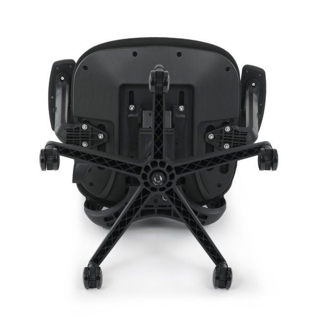 Kancelářská  ergonomická  židle NOKA — síť / látka, černá, nosnost  150 kg