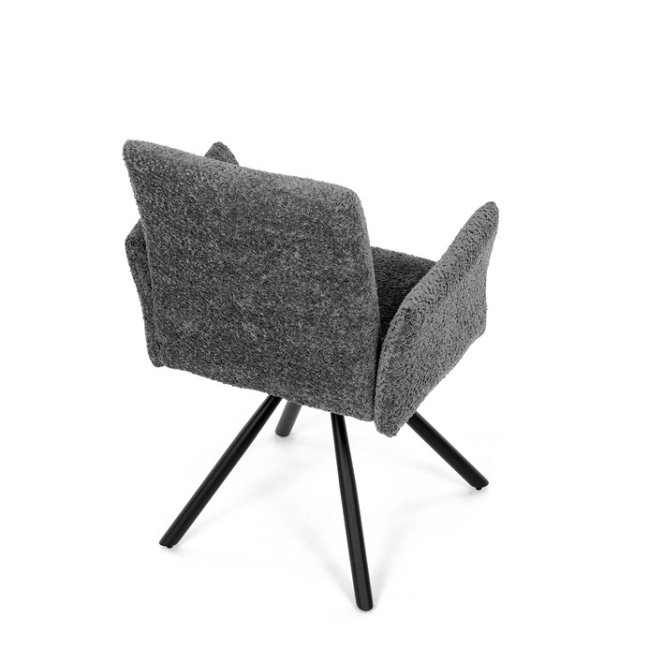 Jídelní otočné křeslo MANKA — kov, látka, více barev - Barevné varianty jídelního křesla MANKA: Šedá