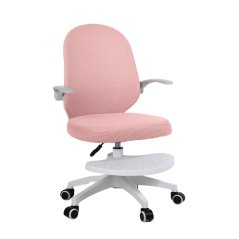 Dětská otočná židle Neoseat JUNI 012 s podnoží — látka, růžová
