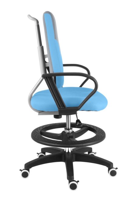 Dětská rostoucí židle Neoseat KINDER — látka, šedá / světle modrá