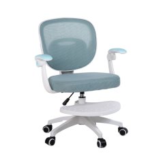 Dětská otočná židle Neoseat JUNI 008 s podnoží — látka, modrá