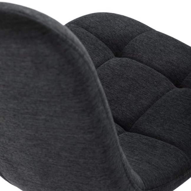 Jídelní židle DAEMON — kov, látka, černá / tmavě šedá