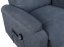 TV křeslo ALVI s elektrickým polohováním — látka, šedá, nosnost 130 kg