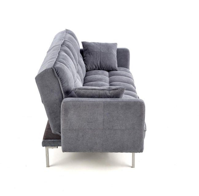 Rozkládací pohovka ROBERTO — kov, látka, šedá