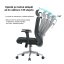Kancelářská ergonomická židle Neoseat BOROSI — černá, nosnost 150 kg