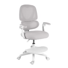 Dětská otočná židle Neoseat JUNI 023 — látka, pratelný potah, šedá