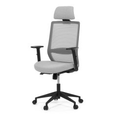 Kancelářská ergonomická židle SENA — látka, černá / šedá