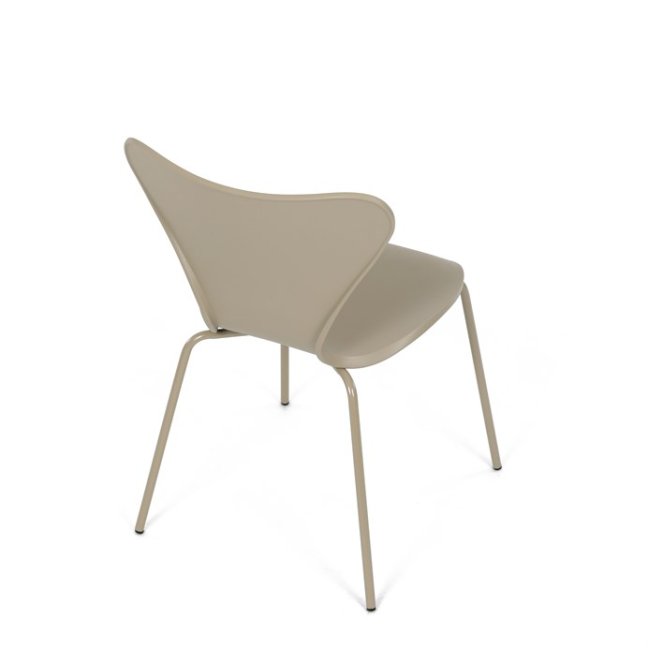 Jídelní židle VERN — kov, plast, cappuccino