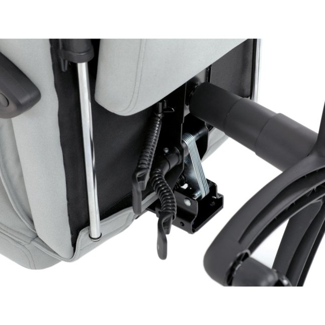 Kancelářské křeslo TITUS s podnožkou — látka, světle šedá