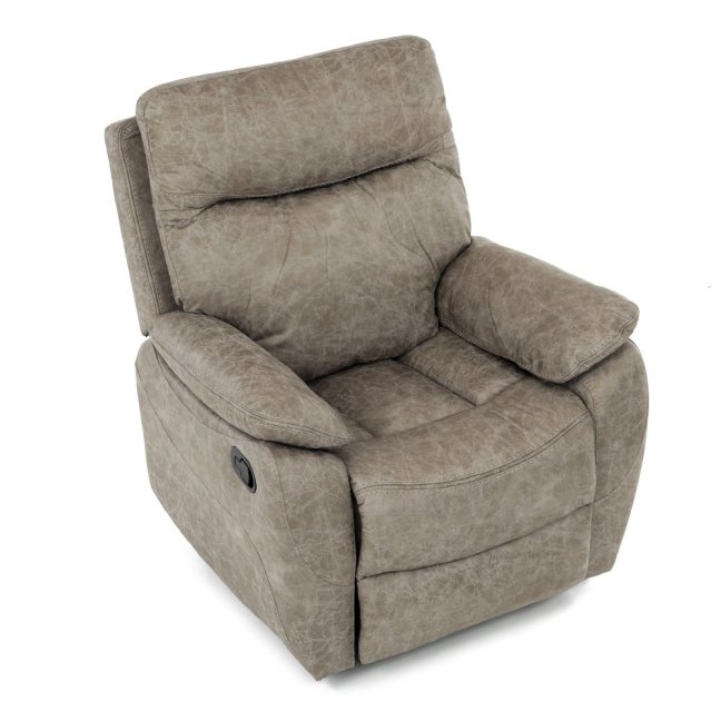 Relaxační polohovací TV křeslo NORBERT — látka, béžová, nosnost 150 kg