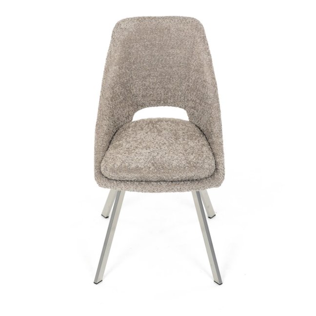 Jídelní židle TALISE — kov, látka, stříbrná / více barev