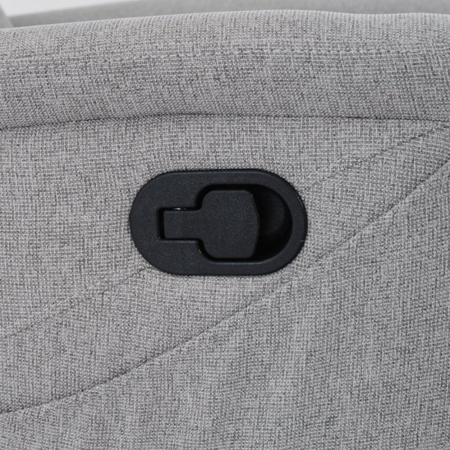 Relaxační polohovací TV křeslo ASTER — látka, světle šedá