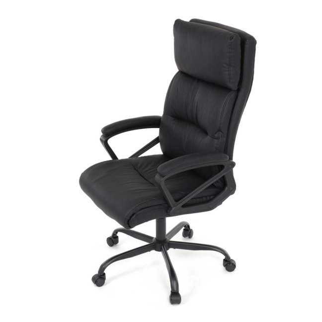 Kancelářské křeslo PEDRO — ekokůže, černá