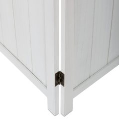 3dílný paravan TAKA — dřevo, bílá