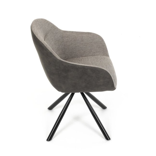 Jídelní otočné křeslo HILARY — kov, látka, šedá / více barev - Barevné varianty jídelního křesla HILARY: Šedá