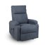 TV křeslo ALVI s elektrickým polohováním — látka, šedá, nosnost 130 kg